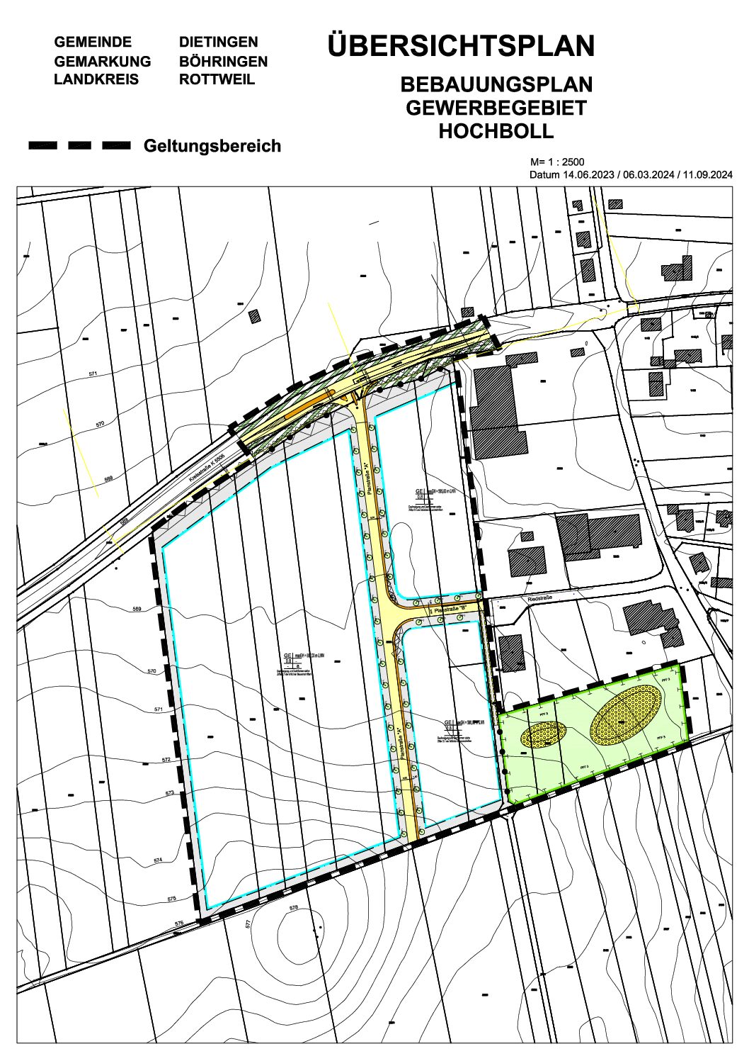 Bebauungsplan Gewerbegebiet „Hochboll“ in Böhringen