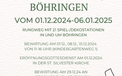 Weihnachtsweg Böhringen vom 01.12.2024 – 06.01.2025