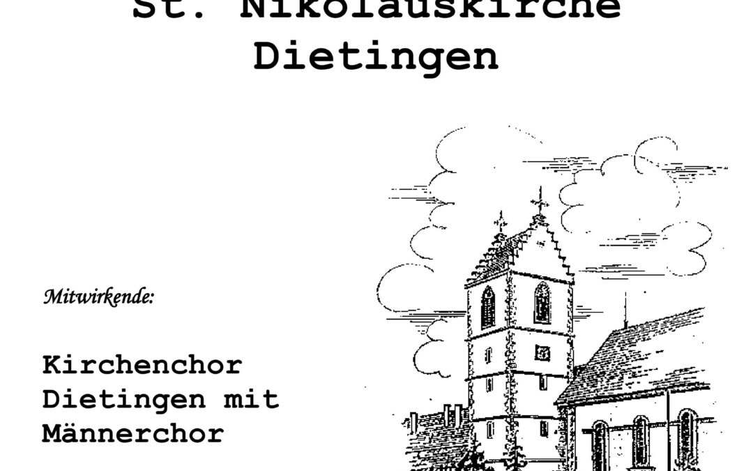 Flyer: Einladung zur Adventlichen Stunde am Sonntag, 8.12.2024 um 18.30 Uhr in der St. Nikolaus Kirche Dietingen