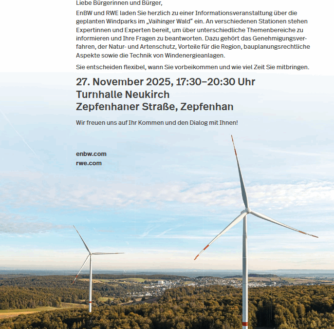 Einladung zum Bürgerdialog Windkraft