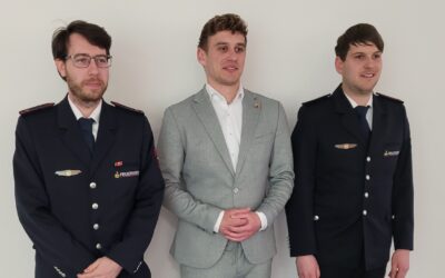 Adrian Acker und Sebastian Ruof führen die Feuerwehrabteilung Gößlingen