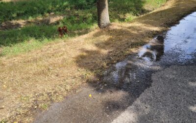 Wasserrohrbruch beim Friedhof Dietingen